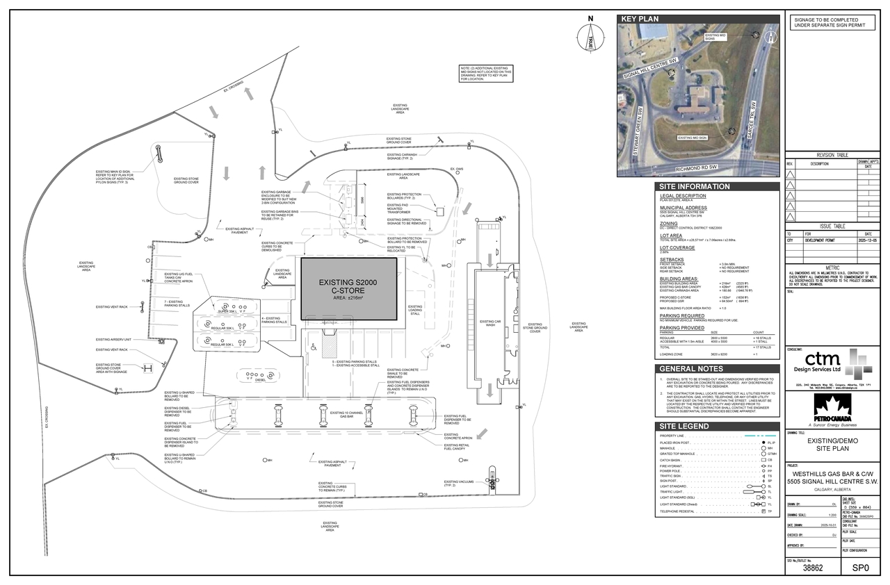 Construction site plan for project from page 2 of the file 'DP2025-07154 DMAP Plans Submitted (3MB) 2025-12-10'