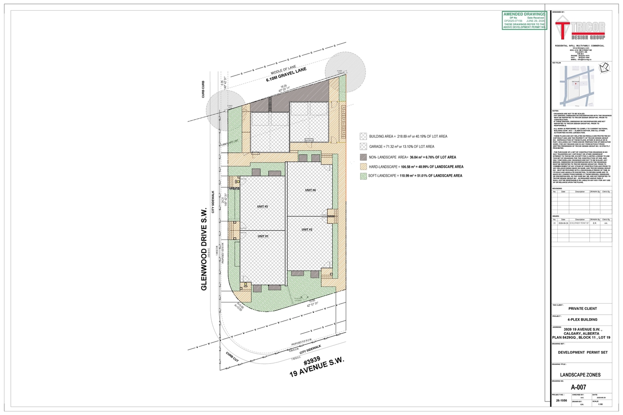 Construction site plan for project from page 8 of the file 'DMAP Plans (Amended)DP2025-07156 (6MB) 2026-06-30'