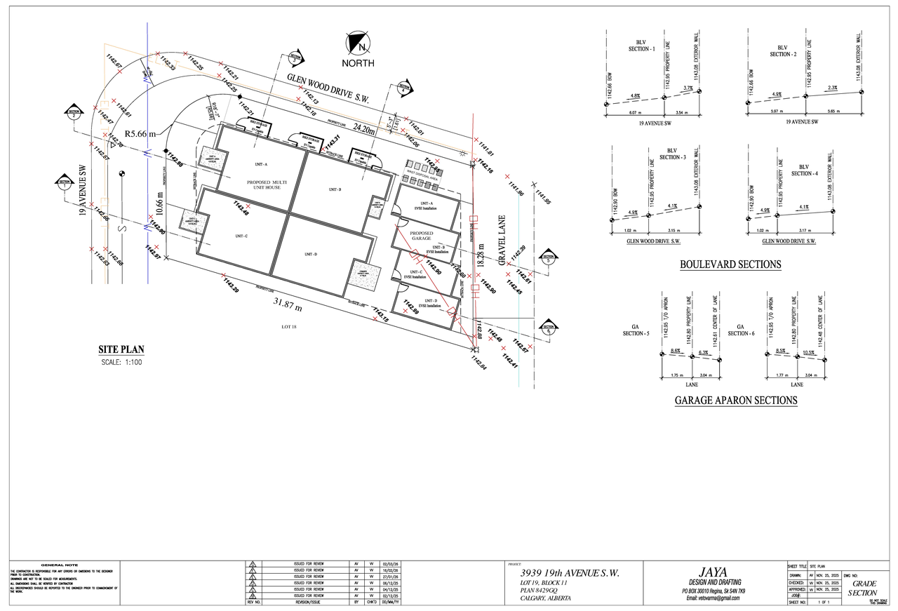 Construction site plan for project from page 2 of the file 'DP2025-07156-DMAP Plans Submitted 2026-03-03 3MB'