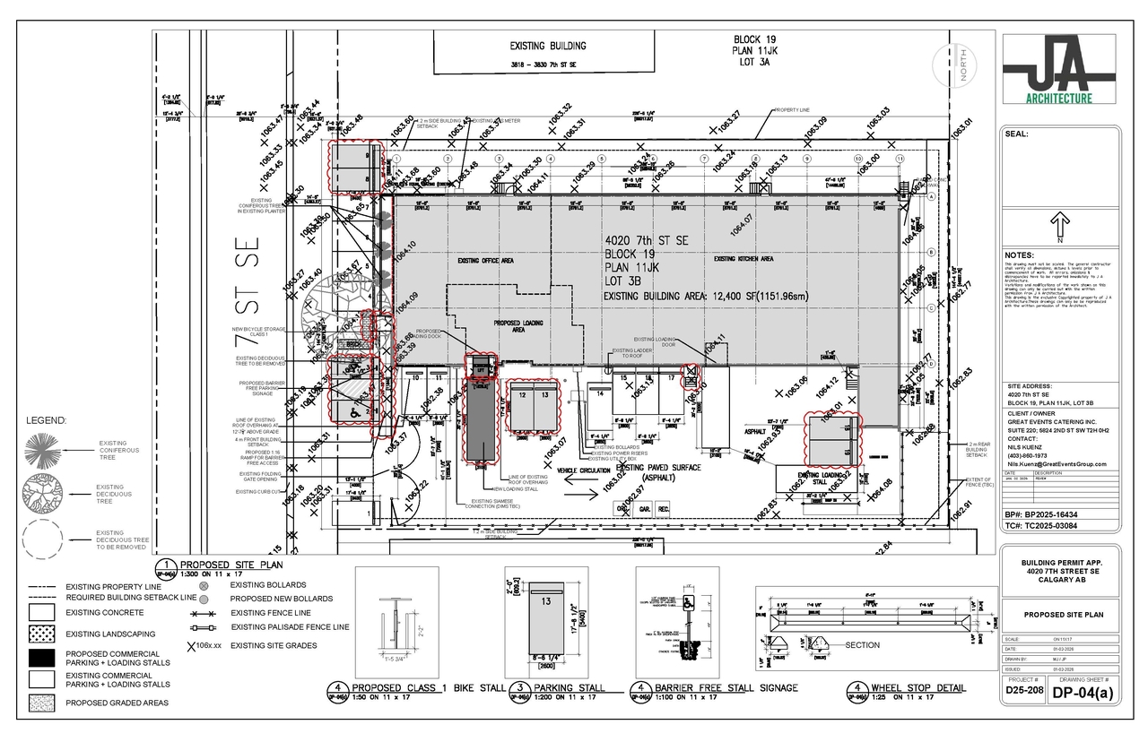 Construction site plan for project from page 6 of the file 'DP2025-07177 DMAP Plans (Submitted) 2026-01-05 (5MB)'