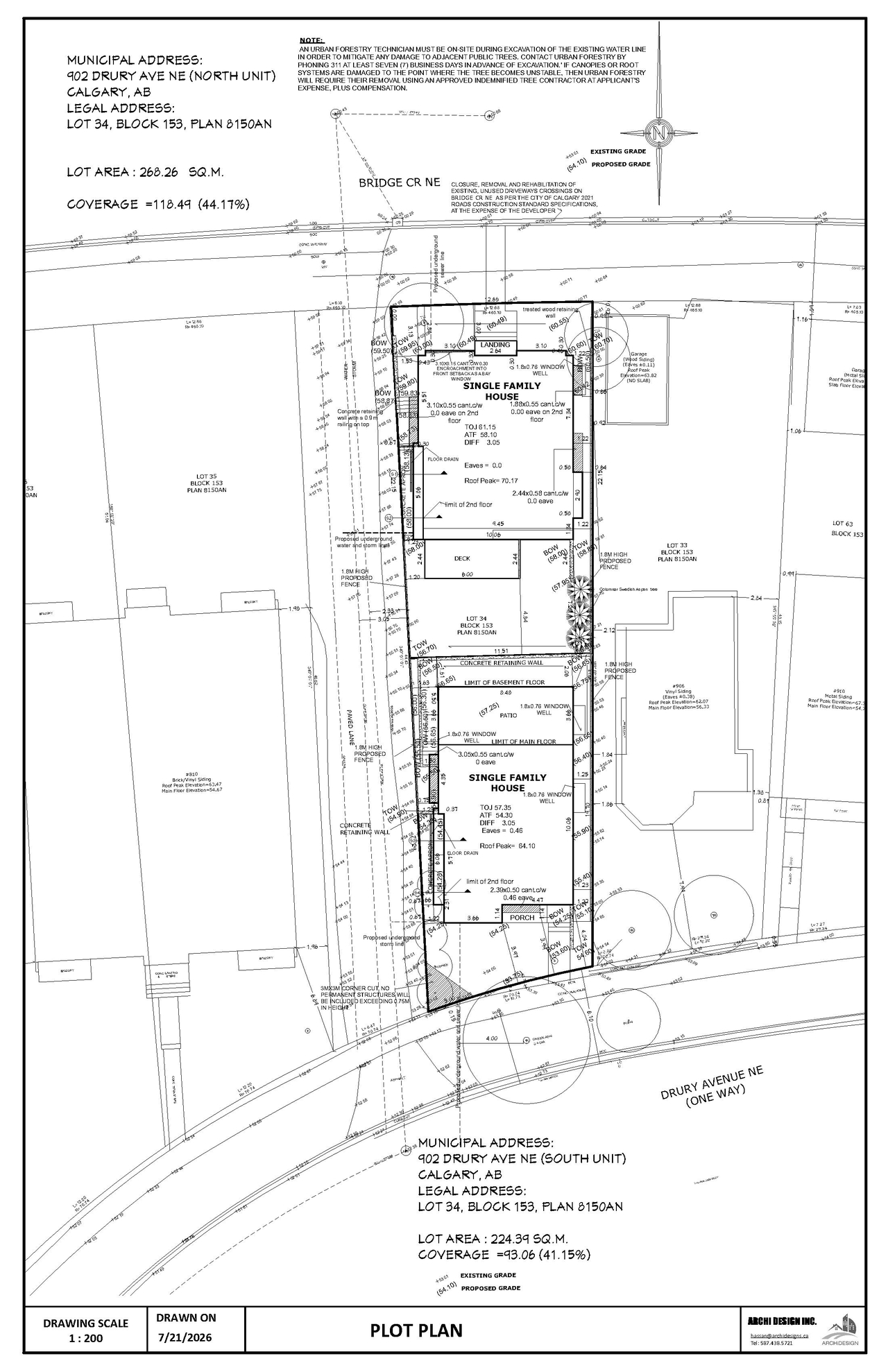 Construction site plan for project from page 4 of the file 'DP2025-07187 DMAP Plans Amended (1MB) 2026-07-22'