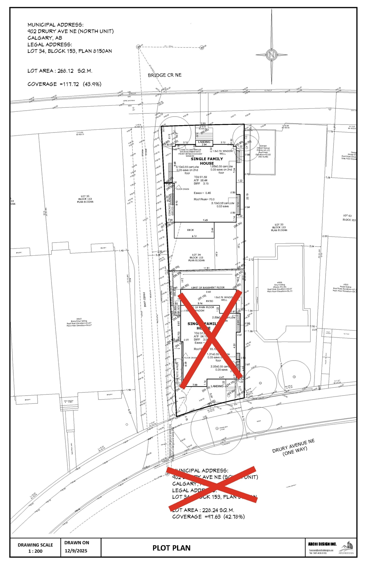 Construction site plan for project from page 3 of the file 'DP2025-07188 DMAP Plans Submitted (1MB) 2025-12-12'