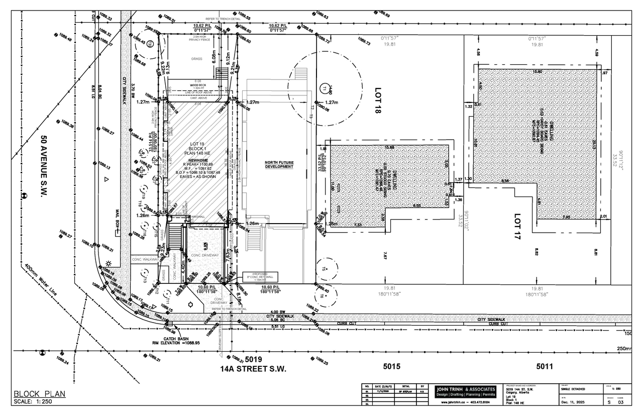 Construction site plan for project from page 7 of the file 'DP2025-07209 DMAP Plans Submitted 2025-12-15 (4MB)'