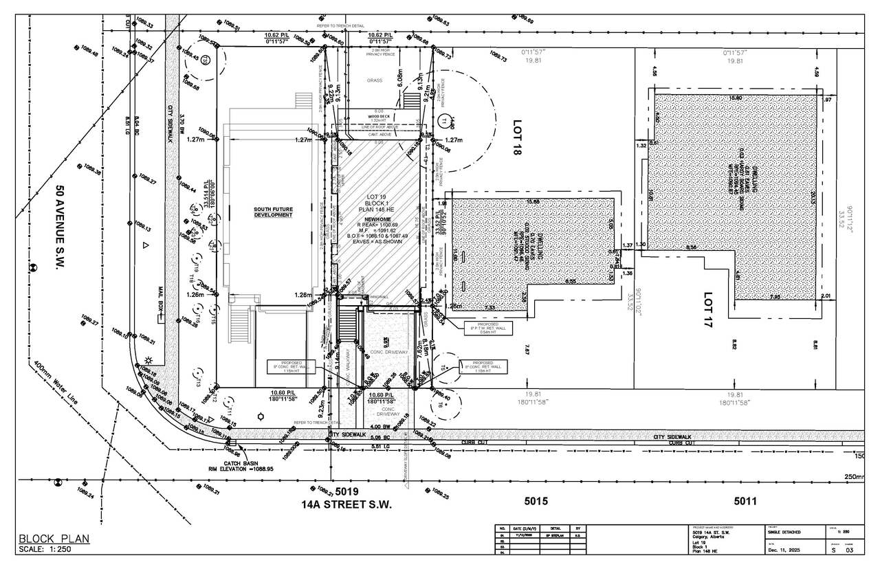 Construction site plan for project from page 7 of the file 'DP2025-07210 DMAP Plans Submitted 2025-12-15 (4MB)'
