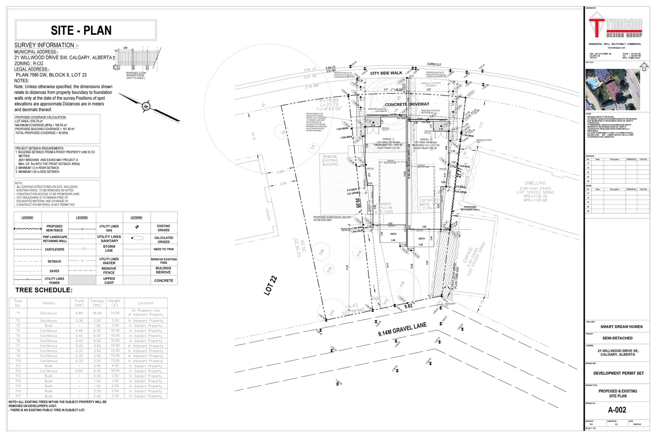 Construction site plan for project from page 3 of the file 'PDA2025-09275 - DMAP Plans Amended (7MB) 2026-03-11'