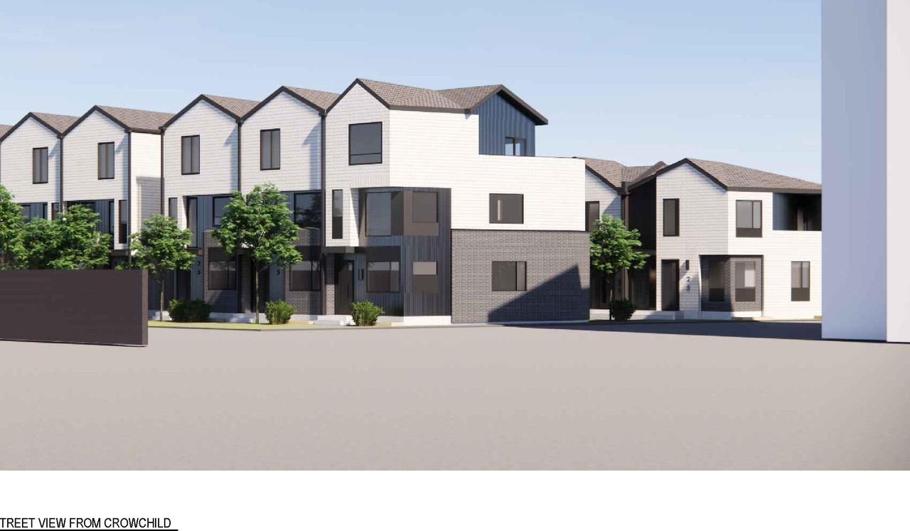 Rendering of building from page 11 of the file 'DP2025-07227 - DMAP Plans Amended (5MB) 2026-07-08'