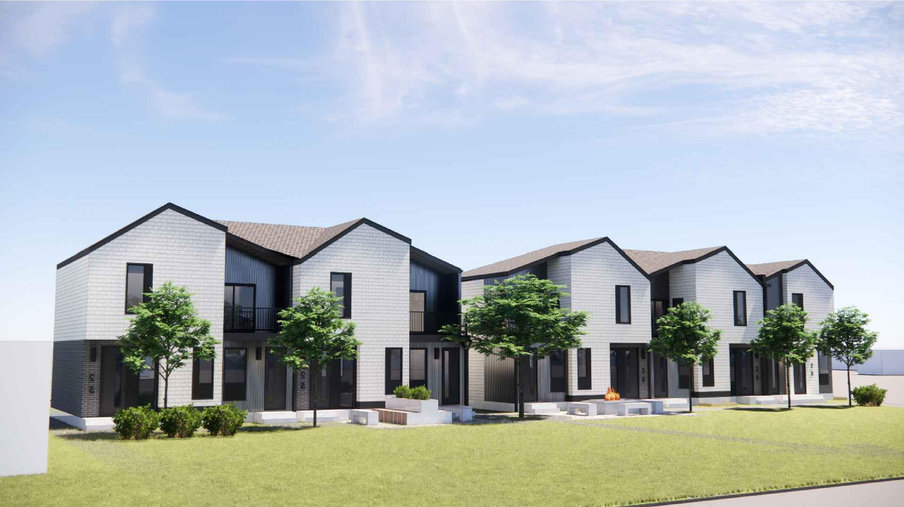 Rendering of building from page 11 of the file 'DP2025-07227 DMAP Plans (Submitted) 2025-12-13 (8MB)'
