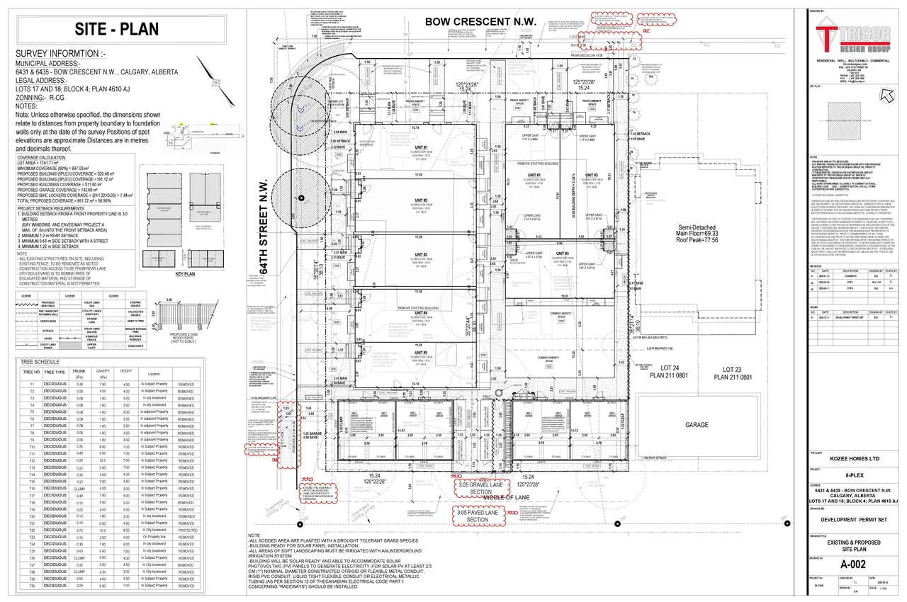 Construction site plan for project from page 2 of the file 'DP2025-07291 DMAP Plans (amended) 2026-06-22 (3MB)'
