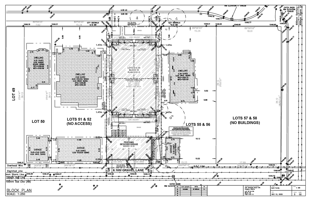 Construction site plan for project from page 6 of the file 'DP2025-07319 DMAP Plans Submitted (5MB) 2025-12-17'