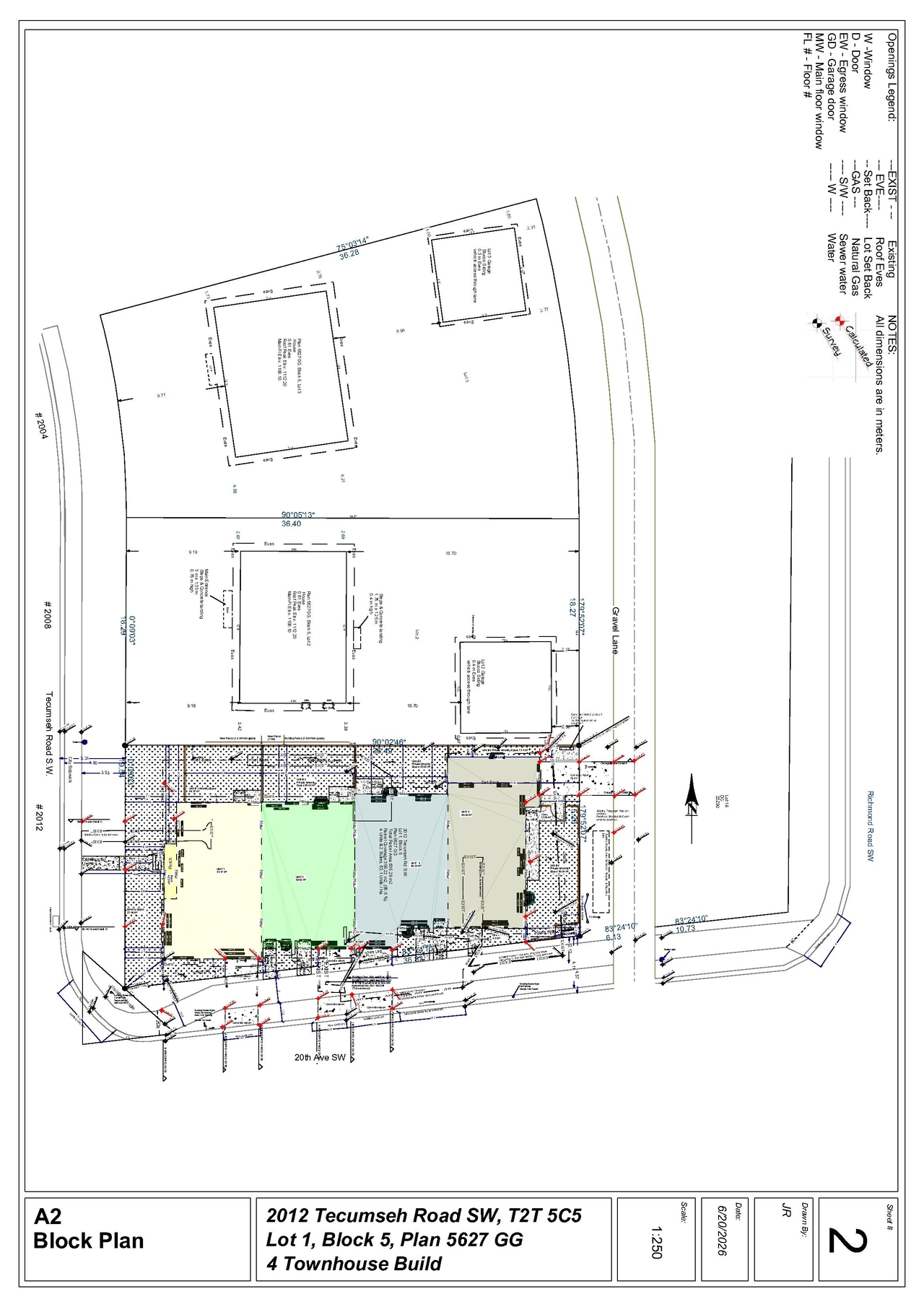 Construction site plan for project from page 2 of the file 'DP2025-07338 - DMAP PLANS - AMENDED - 2026-06-19 (8MB)'