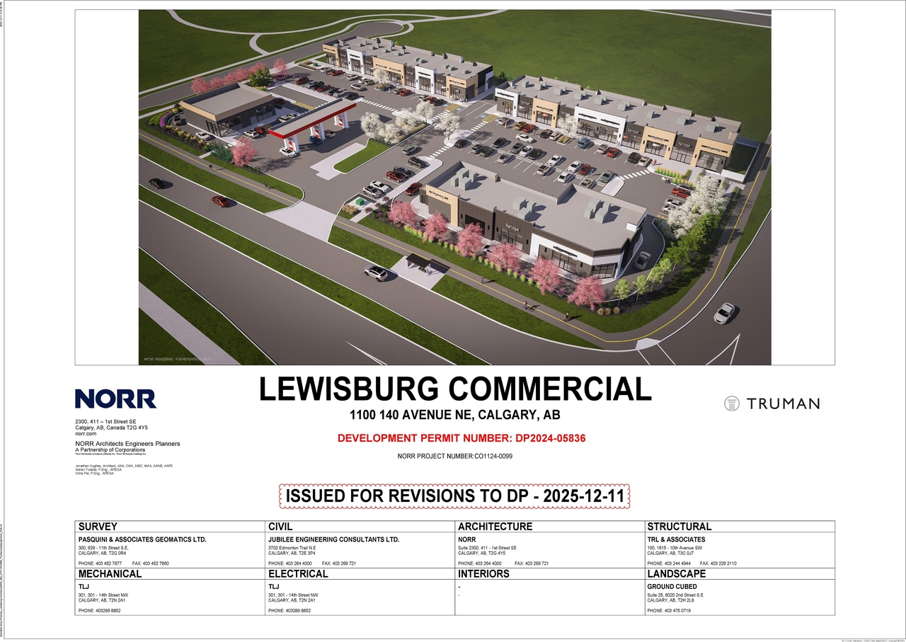 Rendering of building from page 1 of the file 'DMAP Plans (Submitted) DP2025-07375 (2MB) 2025-12-21'