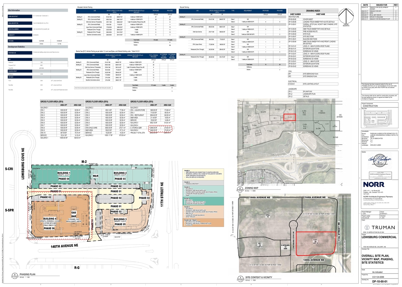 Construction site plan for project from page 2 of the file 'DMAP Plans (Submitted) DP2025-07375 (2MB) 2025-12-21'