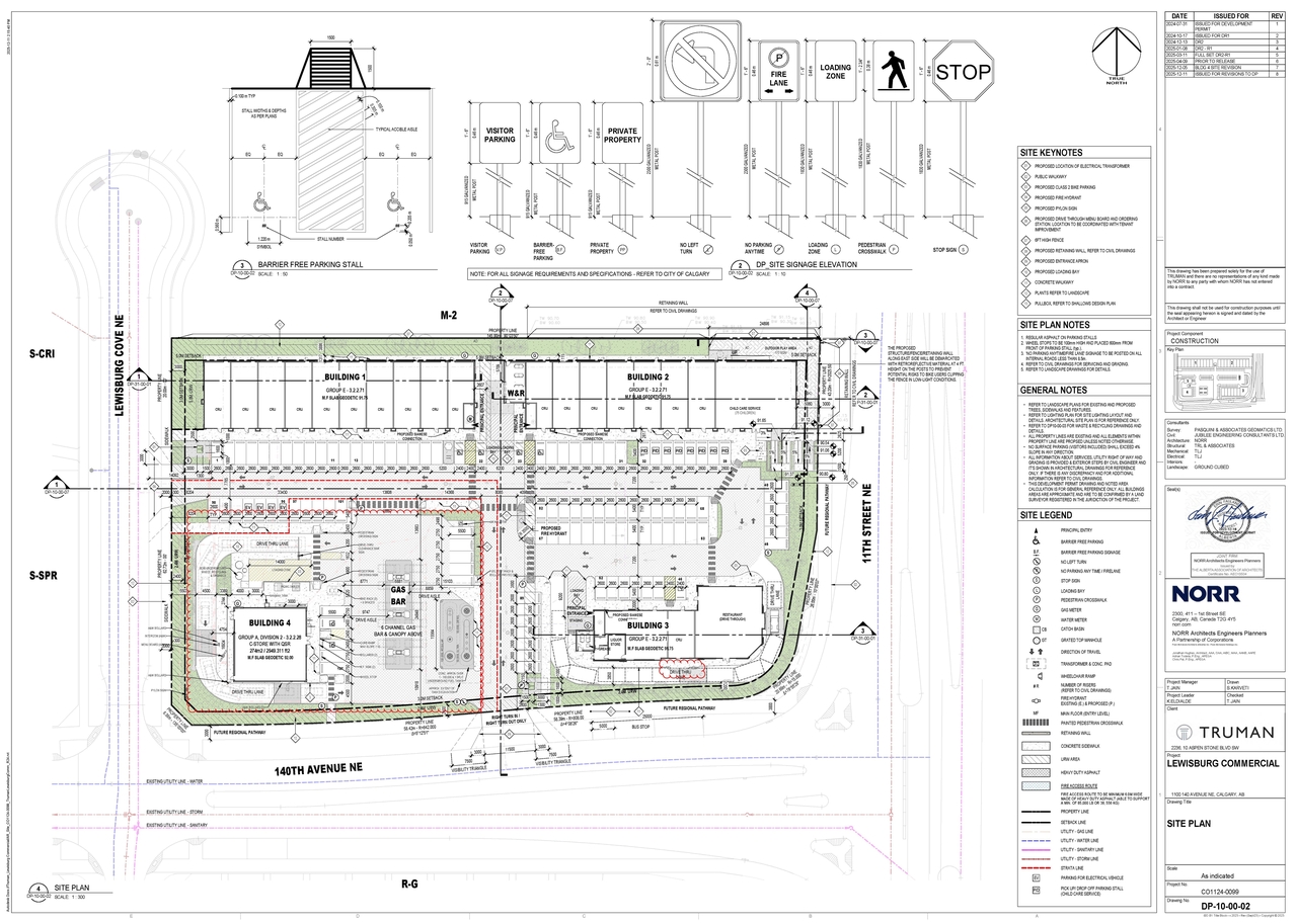 Construction site plan for project from page 3 of the file 'DMAP Plans (Submitted) DP2025-07375 (2MB) 2025-12-21'