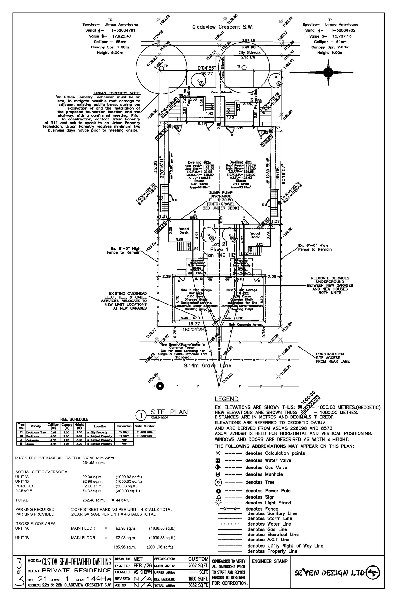 Construction site plan for project from page 9 of the file 'DP2025-07378 DMAP Plans Amended (2MB 2026-02-17'