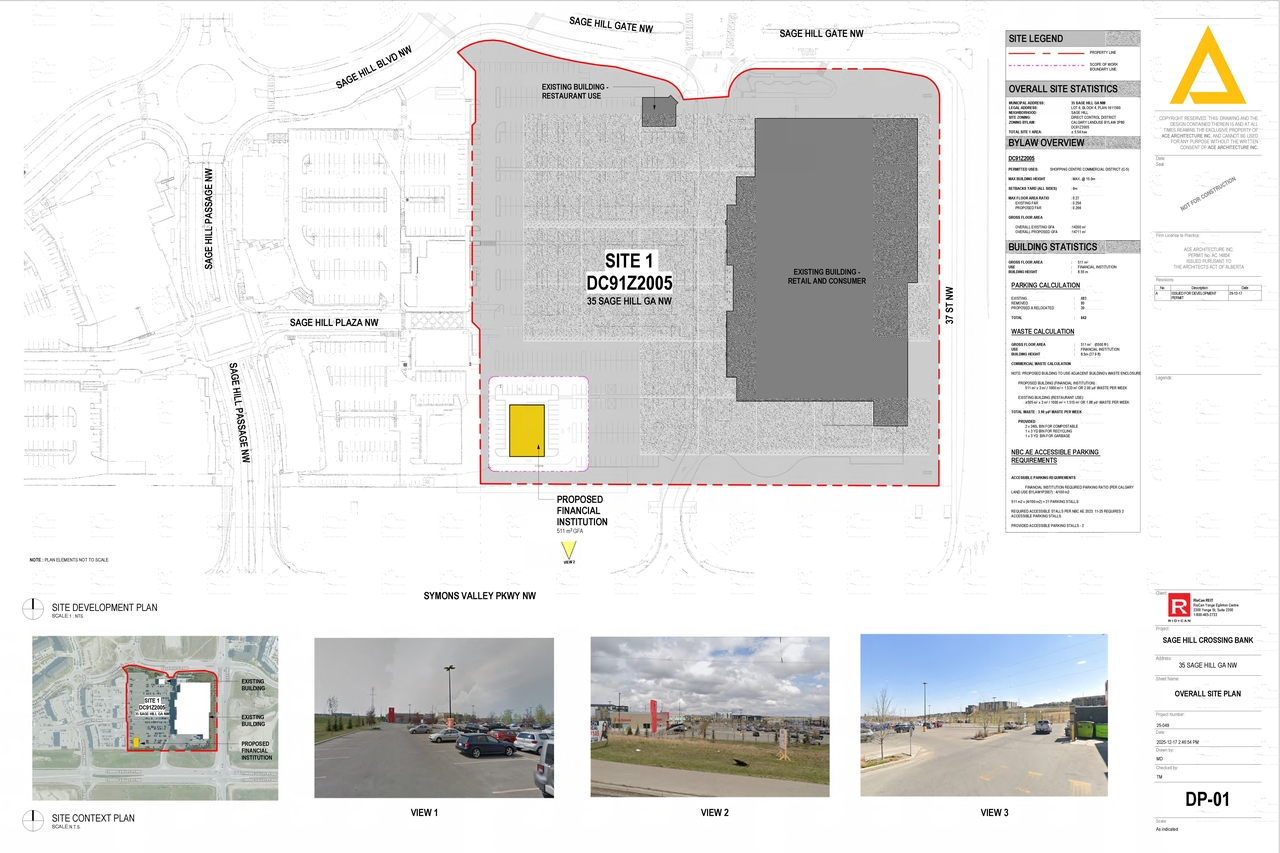 Construction site plan for project from page 2 of the file 'DMAP Plans (Submitted) DP2025-07418 (1MB) 2025-12-22'