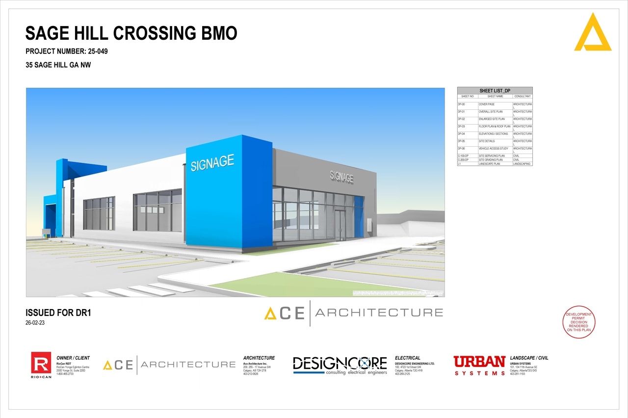 Rendering of building from page 1 of the file 'DP2025-07418 - DMAP DECISION RENDERED (5MB) 2026-03-11'