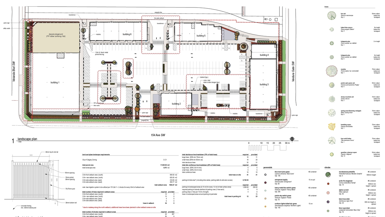 Construction site plan for project from page 11 of the file 'DP2025-07425 DMAP Amended Plans (13MB) 2026-03-19'