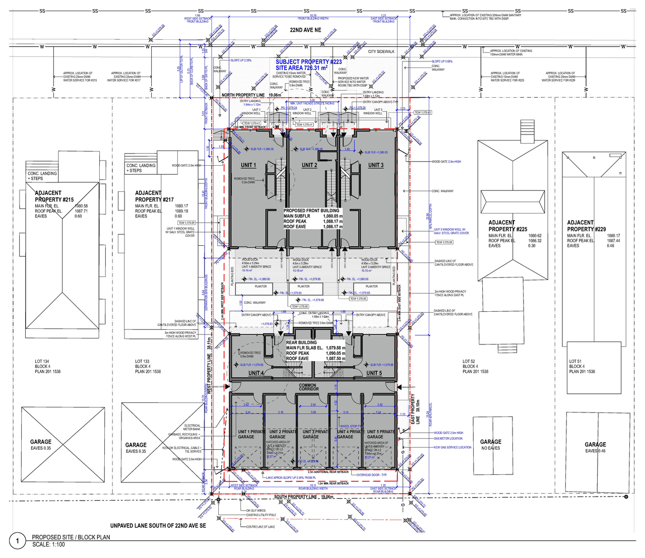 Construction site plan for project from page 5 of the file 'DMAP Plans (Submitted) DP2025-07428 (4MB) 2025-12-23'