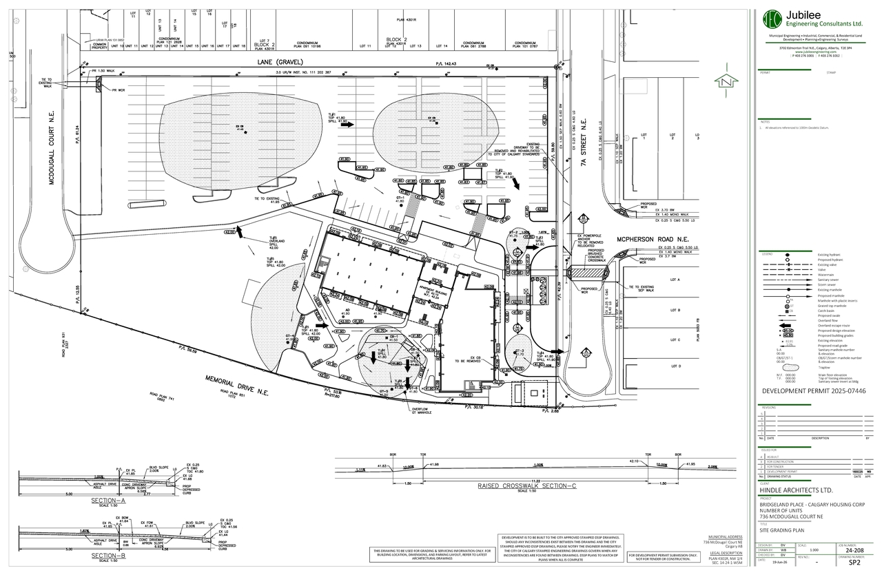 Construction site plan for project from page 14 of the file 'DP2025-07446 DMAP Plans (Amended) 2026-06-24 (14MB)'