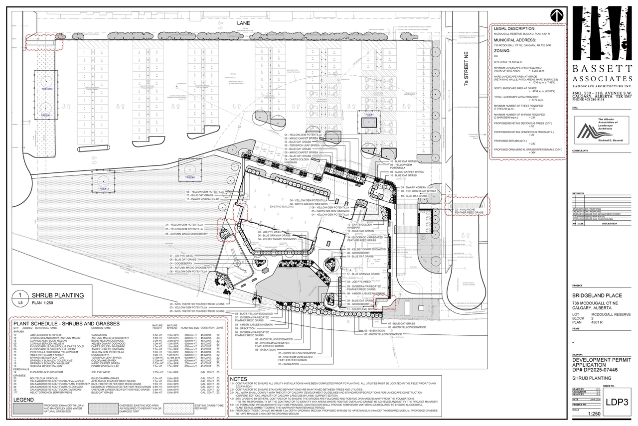 Construction site plan for project from page 17 of the file 'DP2025-07446 DMAP Plans (Amended) 2026-06-24 (14MB)'