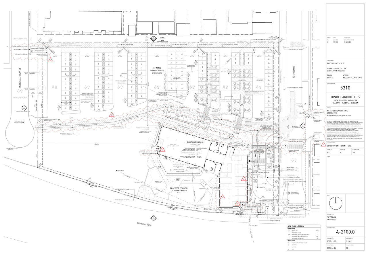 Construction site plan for project from page 5 of the file 'DP2025-07446 DMAP Plans (Amended) 2026-06-24 (14MB)'