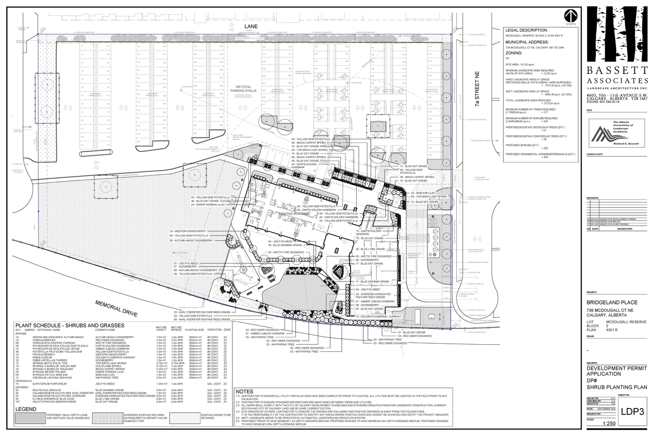 Construction site plan for project from page 16 of the file 'DP2025-07446 DMAP Plans Submitted 2025-12-23 (14MB)'