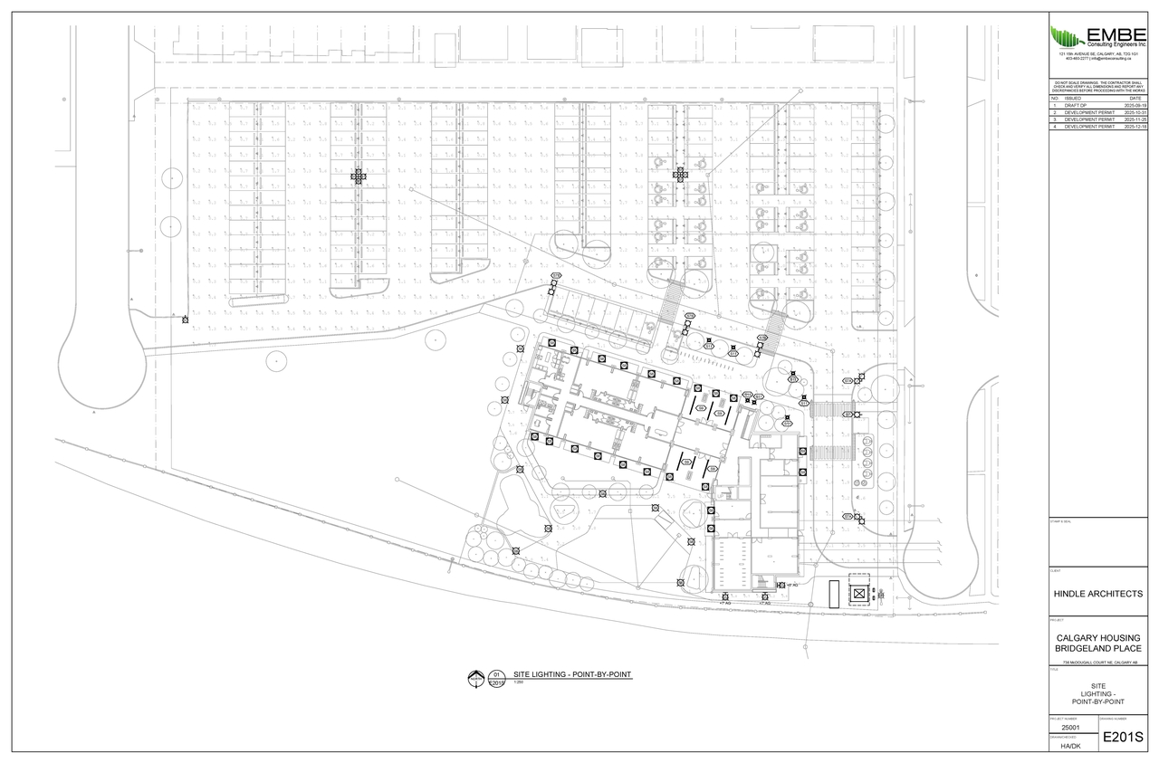 Construction site plan for project from page 18 of the file 'DP2025-07446 DMAP Plans Submitted 2025-12-23 (14MB)'