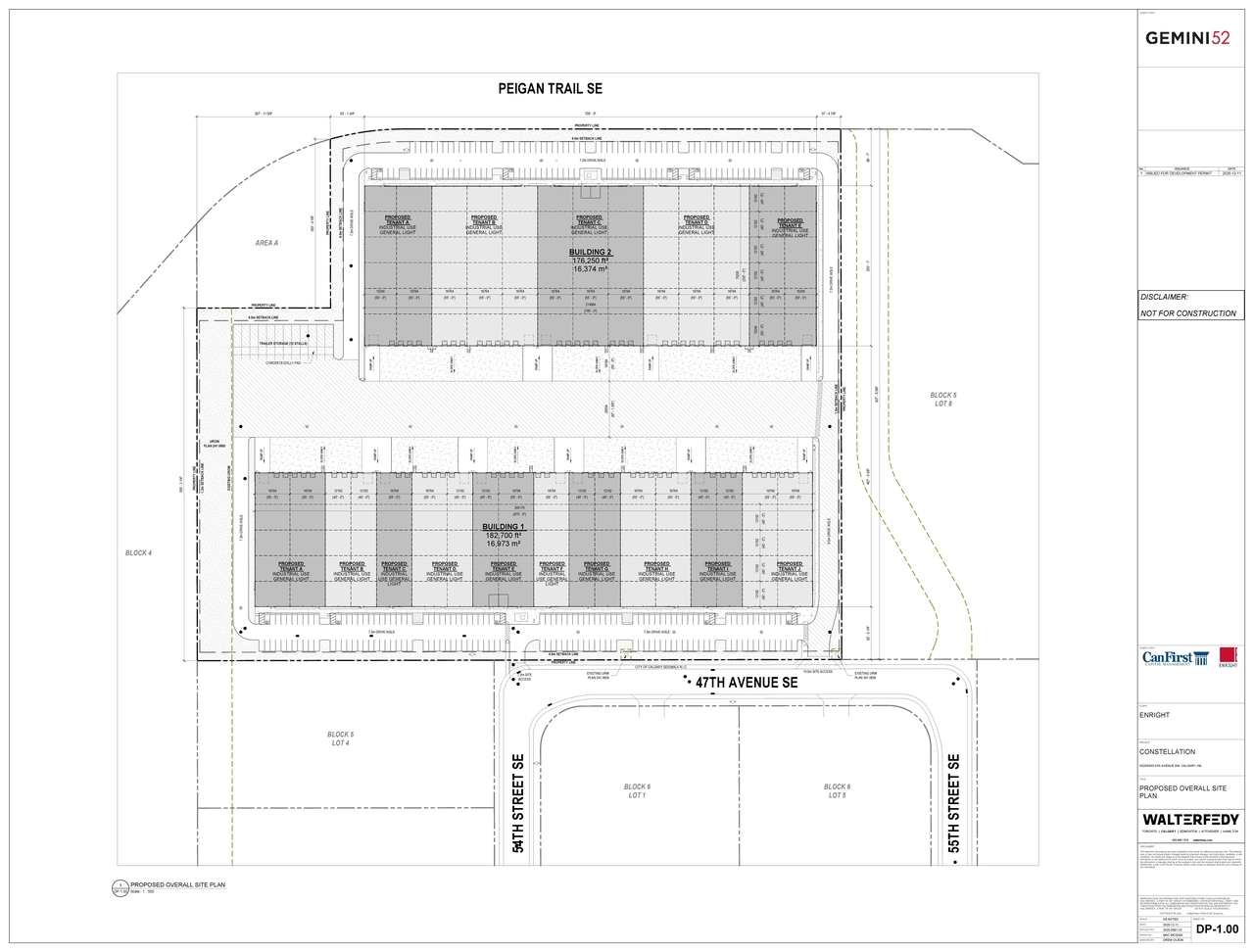 Construction site plan for project from page 2 of the file 'DMAP Plans (Submitted) DP2025-07461 (4MB) 2025-12-23'