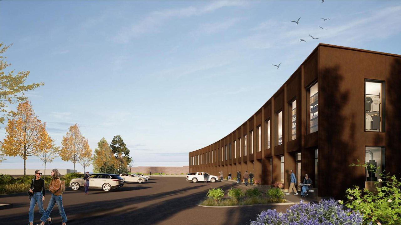 Rendering of building from page 4 of the file 'DP2025-07468 DMAP Plans (Submitted) 2026-02-17 (9MB)'