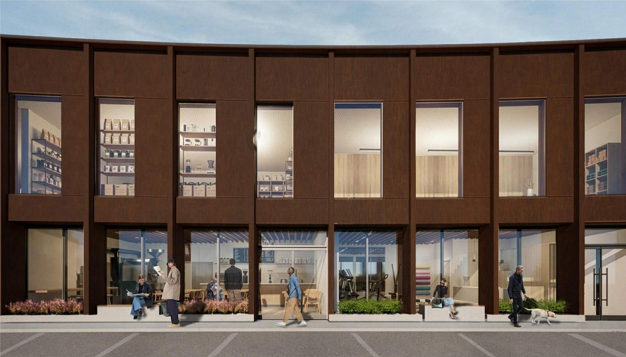 Rendering of building from page 5 of the file 'DP2025-07468 DMAP Plans (Submitted) 2026-02-17 (9MB)'