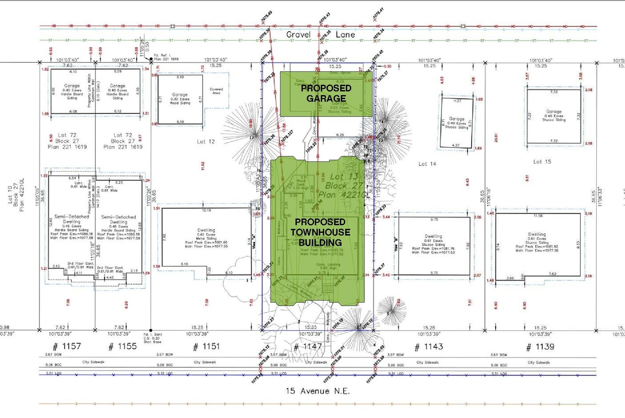 Construction site plan for project from page 2 of the file 'DP2025-07481 DMAP Plans Submitted (3MB) 2026-03-13'