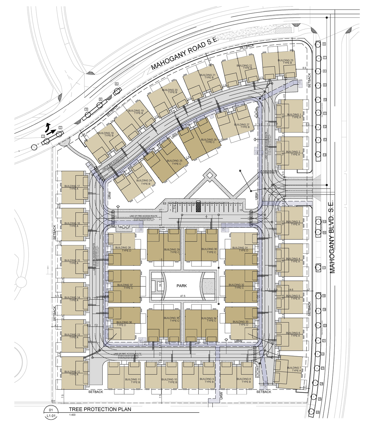 Construction site plan for project from page 55 of the file 'DMAP Plans (Submitted) DP2025-07516 (10MB) 2025-12-30'