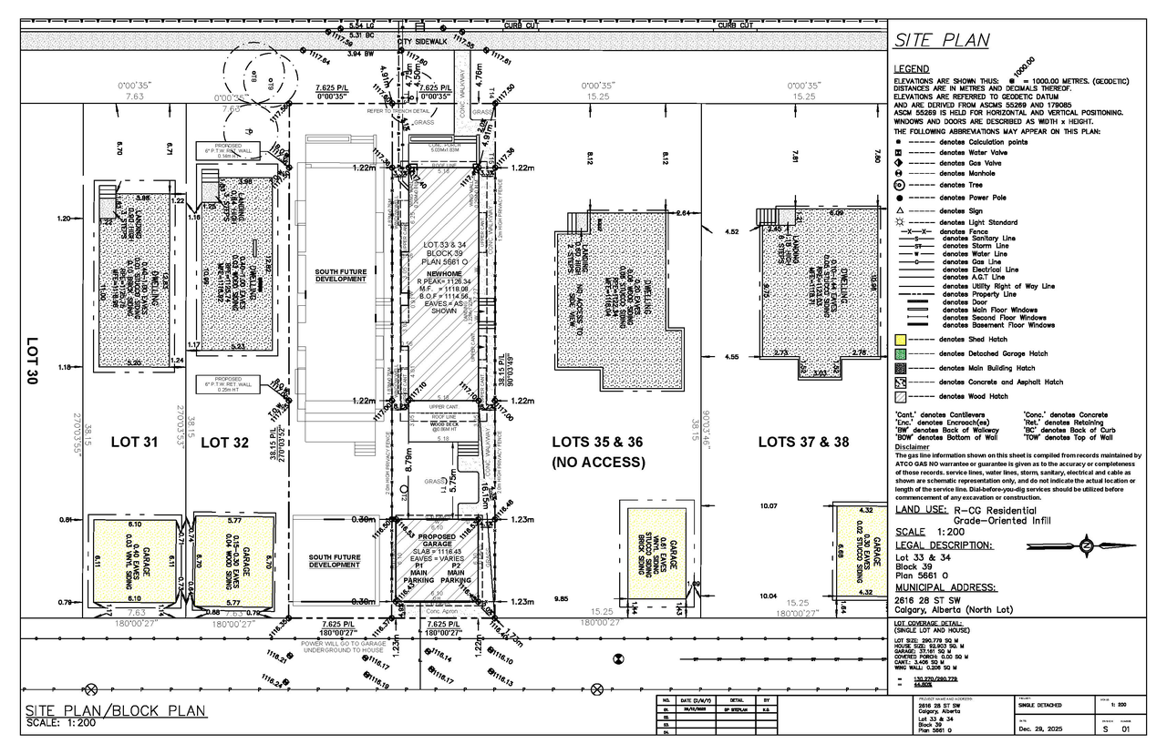 Construction site plan for project from page 1 of the file 'DP2025-07521 DMAP Plans (Submitted) 2026-01-06 (3MB)'