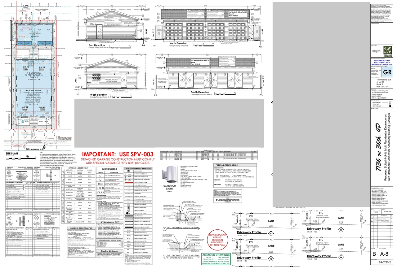 Construction site plan for project from page 6 of the file 'DP2025-07527 - DMAP DECISION RENDERED (5MB) 2026-03-11'