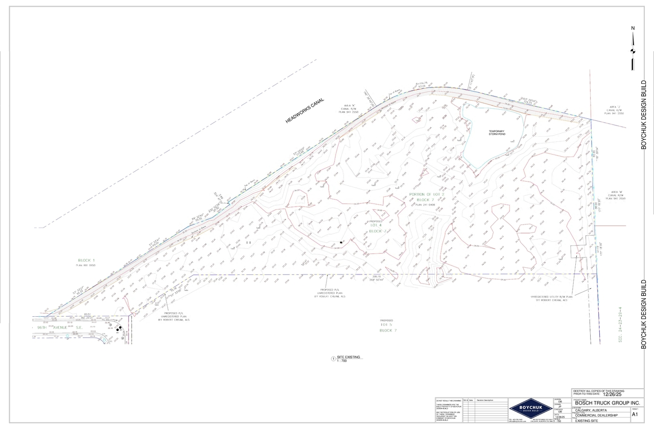 Construction site plan for project from page 2 of the file 'DP2026-00008 DMAP Plans Submitted 2026-01-02 (4MB)'