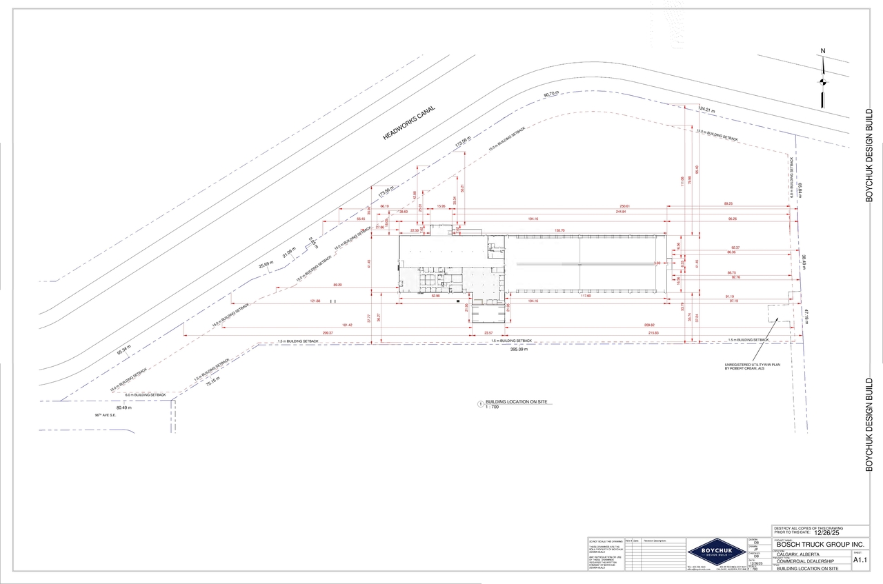 Construction site plan for project from page 3 of the file 'DP2026-00008 DMAP Plans Submitted 2026-01-02 (4MB)'