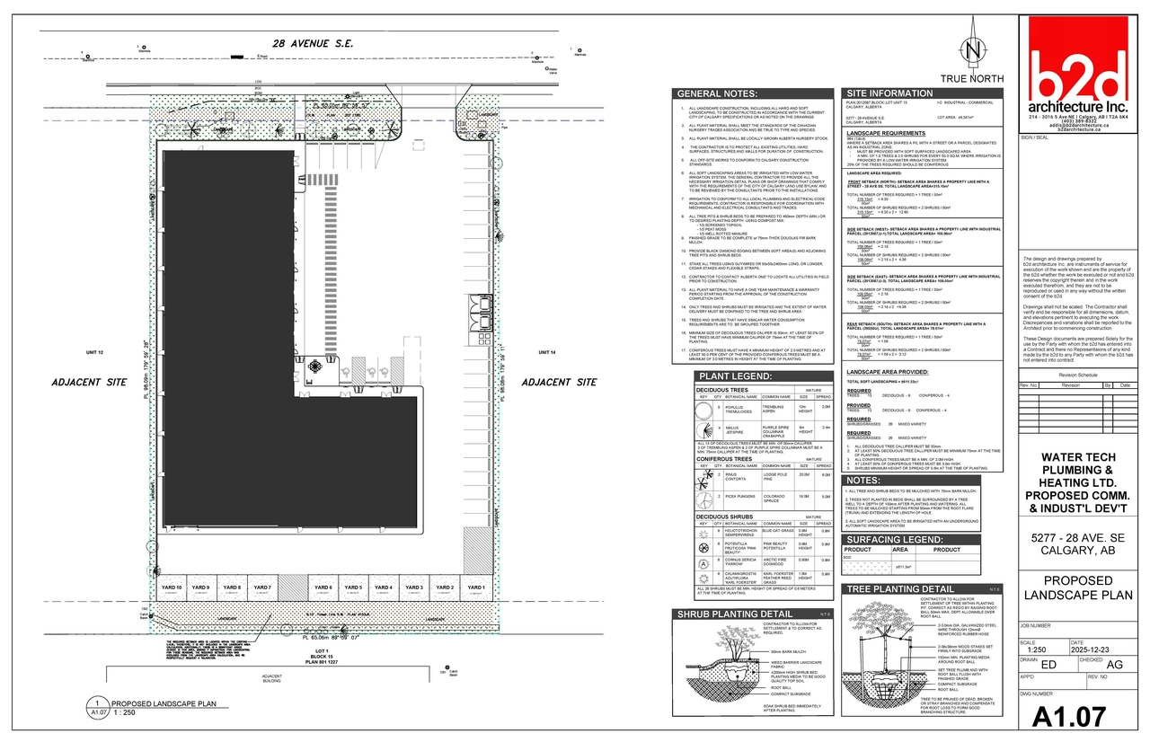 Construction site plan for project from page 9 of the file 'DP2026-00028 DMAP Plans Submitted (5MB) 2026-01-05'