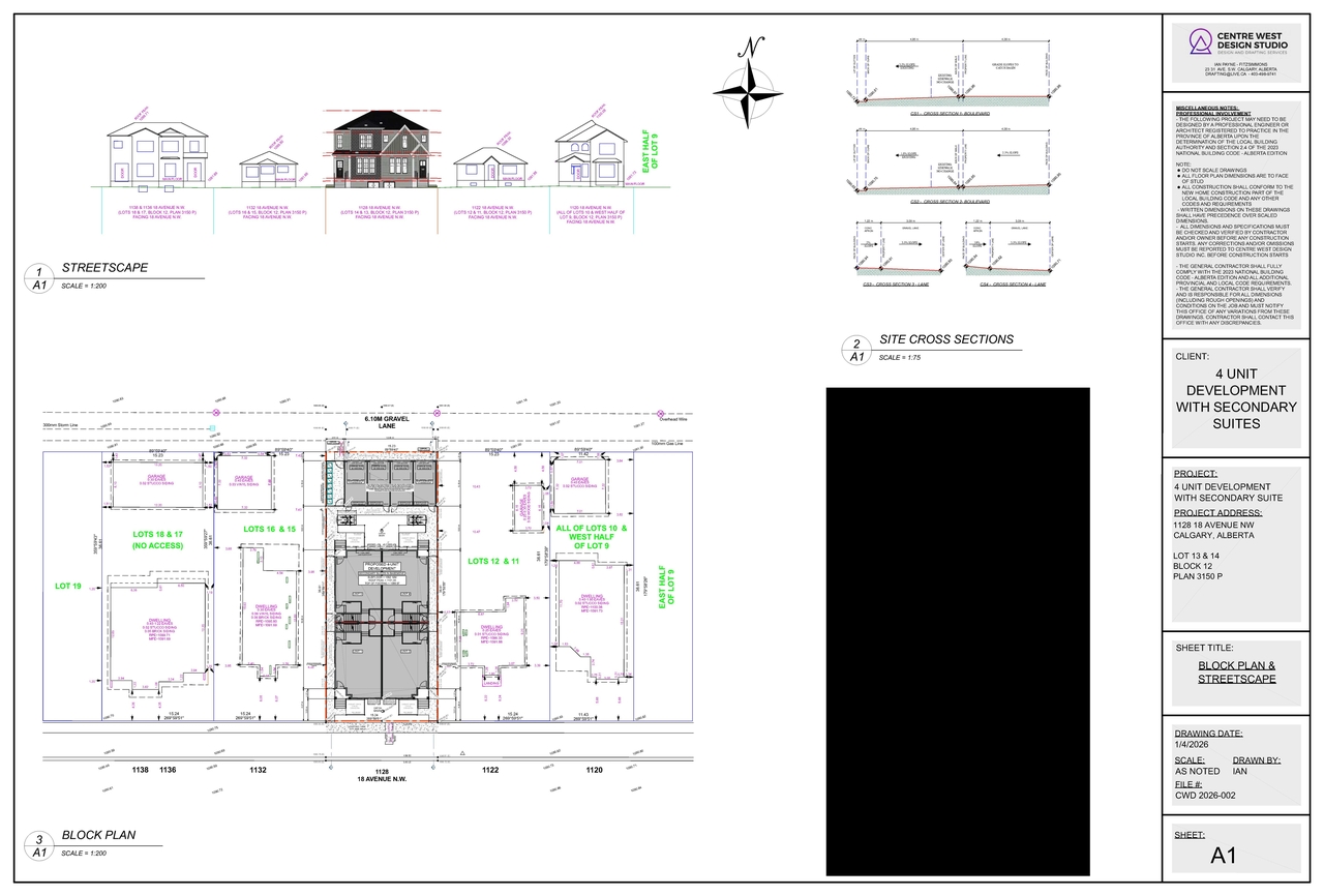 Floor plan for project from page 1 of the file 'DMAP Plans (Submitted) DP2026-00034 (6MB) 2026-01-05'