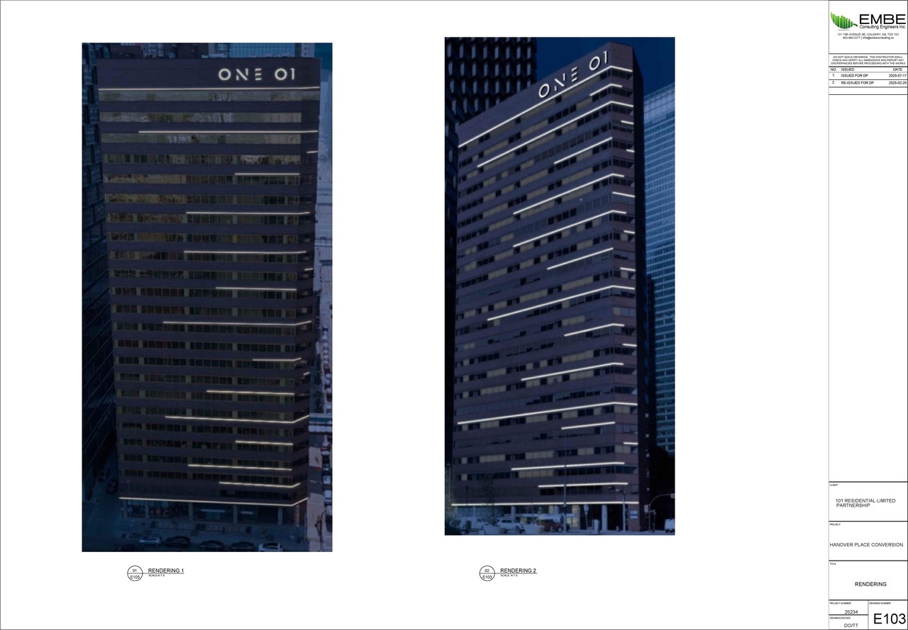 Rendering of building from page 10 of the file 'DP2026-00069 DMAP Plans Submitted 2026-09-03 2MB'