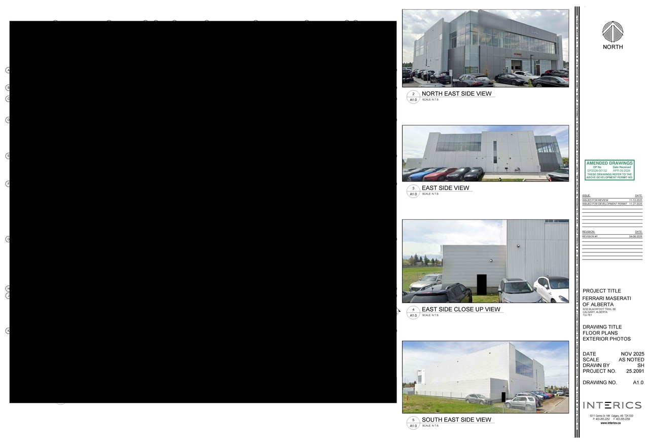 Construction site plan for project from page 2 of the file 'DP2026-00132 DMAP Plans (Amended) 2026-04-09 (4MB)'