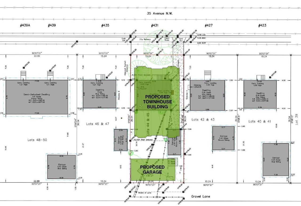 Construction site plan for project from page 2 of the file 'DP2026-00151 DMAP Plans (Submitted) 2026-01-12 (5MB)'