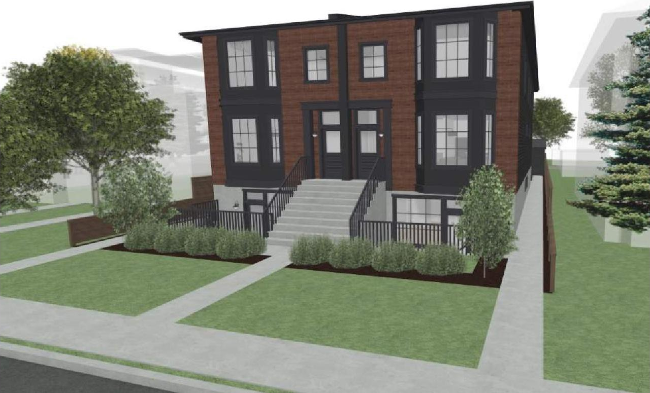 Rendering of building from page 3 of the file 'DP2026-00151 DMAP Plans (Submitted) 2026-01-12 (5MB)'