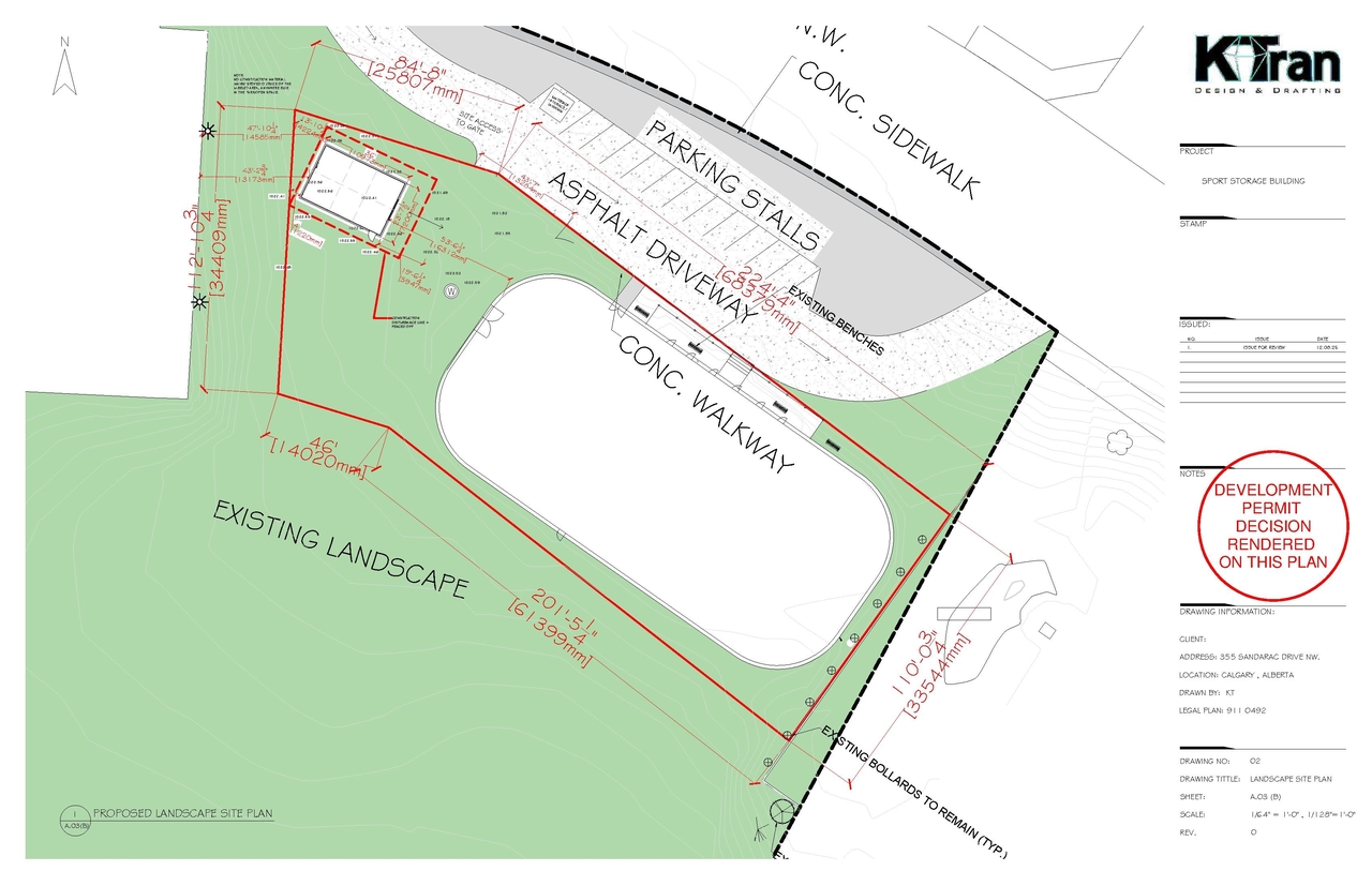 Construction site plan for project from page 4 of the file 'DP2026-00226 - DMAP Plans - DECISION RENDERED - 2026-06-03 (1MB)'