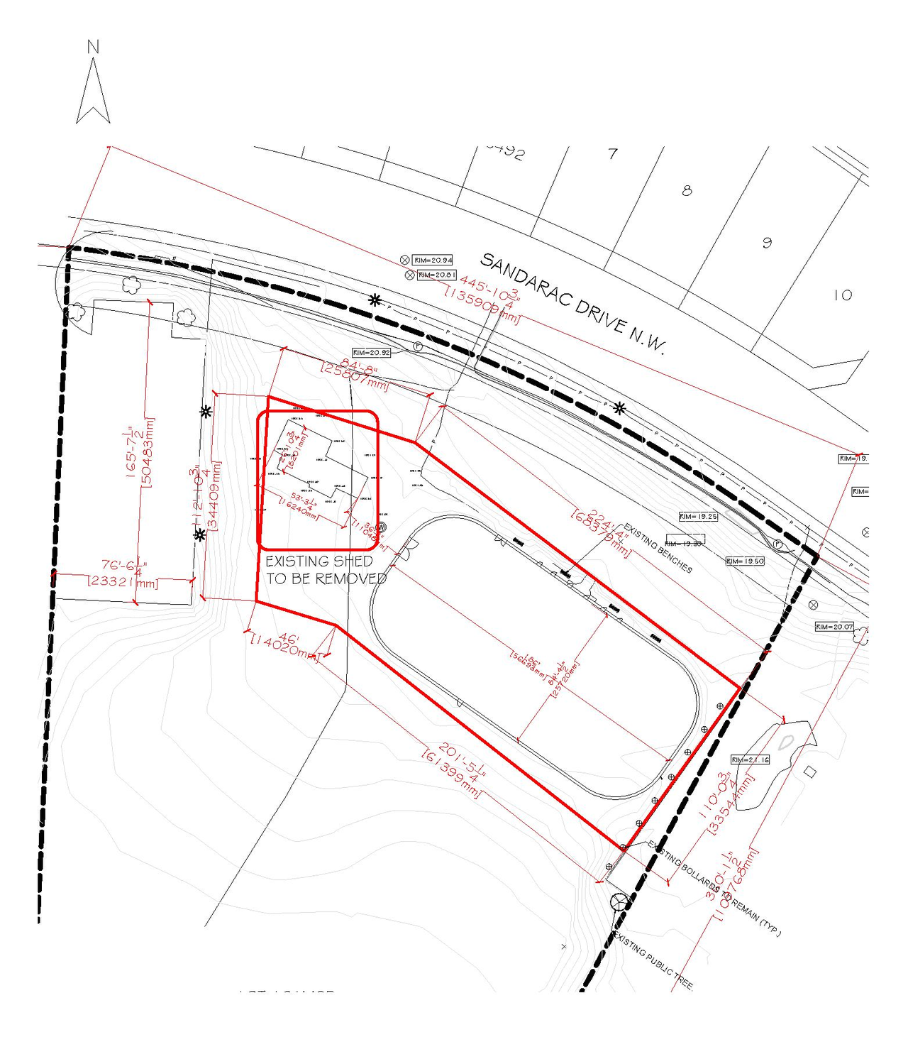 Construction site plan for project from page 2 of the file 'DP2026-00226 DMAP Plans (Amended) 2026-05-07 (1MB)'