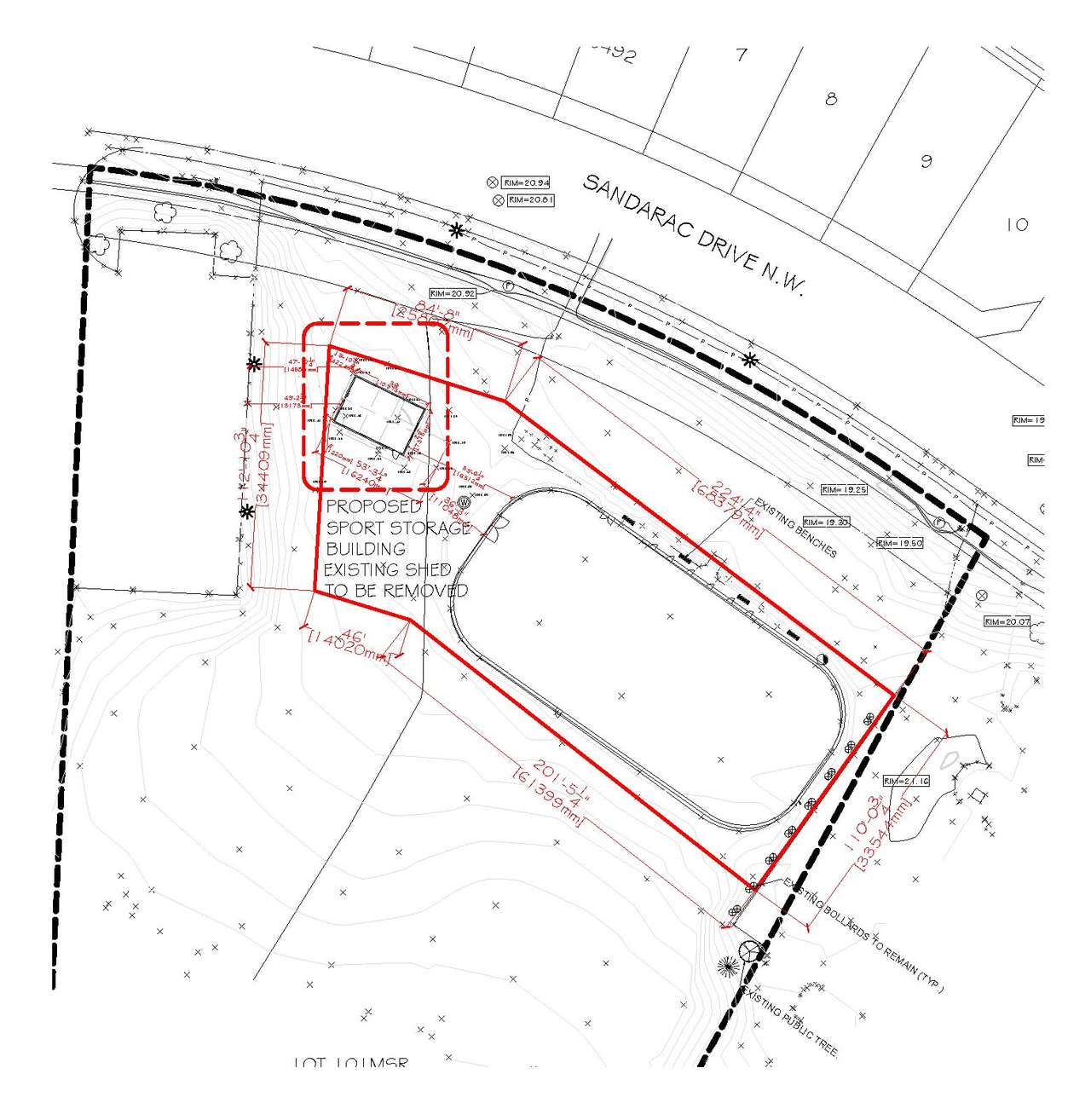 Construction site plan for project from page 3 of the file 'DP2026-00226 DMAP Plans (Amended) 2026-05-07 (1MB)'