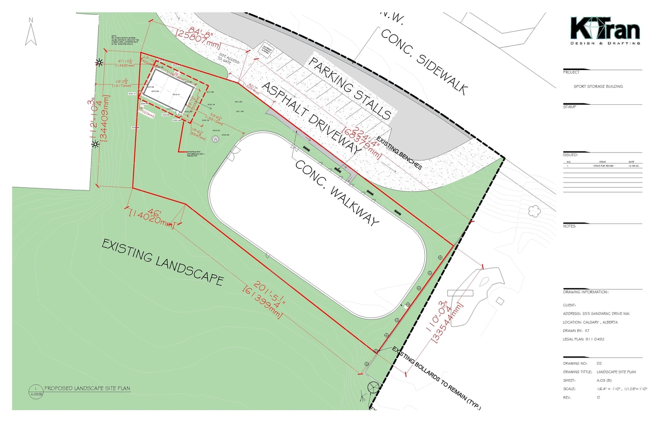 Construction site plan for project from page 4 of the file 'DP2026-00226 DMAP Plans (Amended) 2026-05-07 (1MB)'