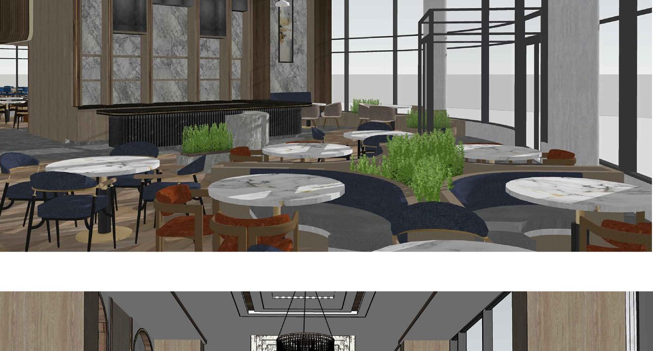 Rendering of building from page 8 of the file 'DP2026-00314 DMAP Plans Submitted 2026-01-20 (7MB)'