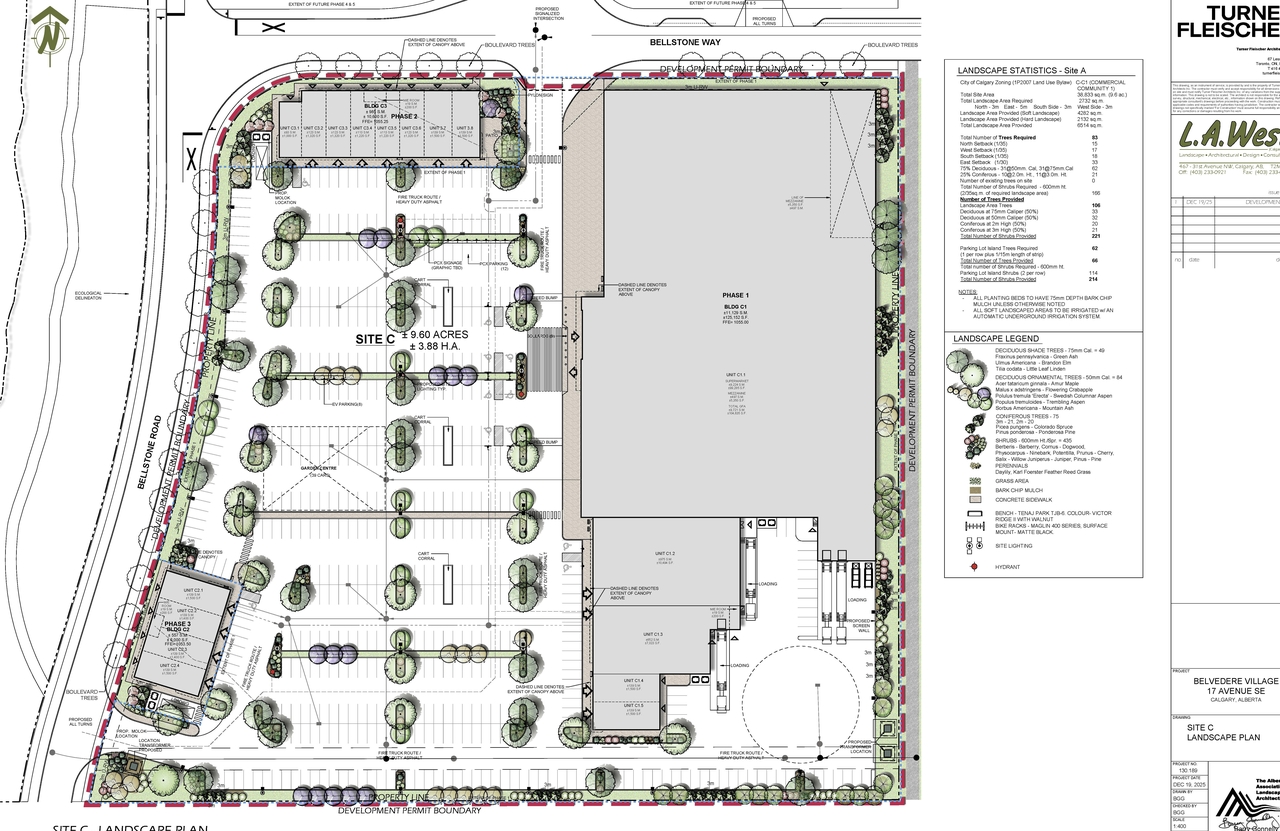 Construction site plan for project from page 9 of the file 'DP2026-00317 DMAP Plans (Submitted) 2026-01-20 (9MB)'