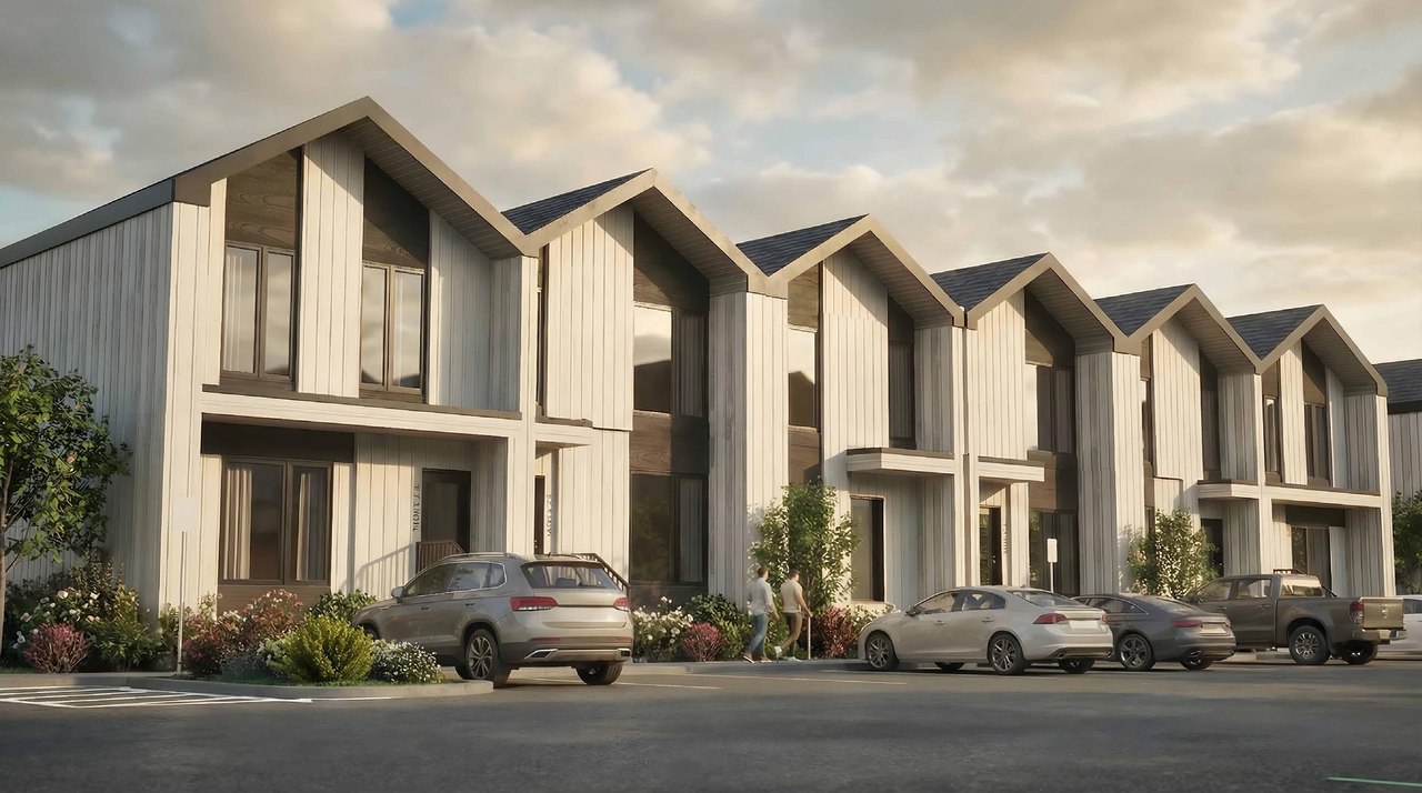 Rendering of building from page 7 of the file 'DP2026-00364 DMAP Plans (Submitted) 2026-01-22 (20MB)'