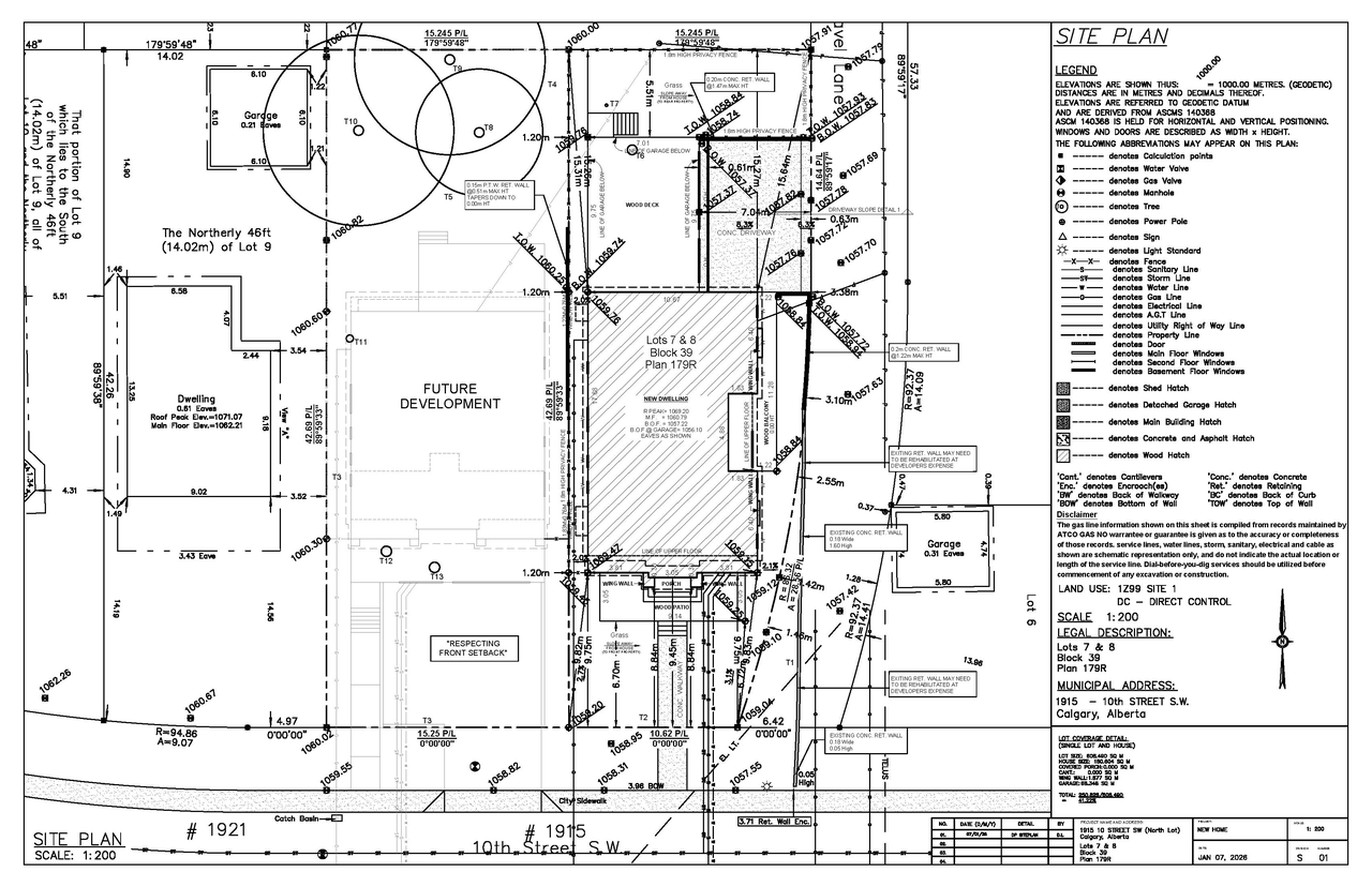 Construction site plan for project from page 1 of the file 'DP2026-00373 DMAP Plans (Submitted) 2026-01-22 (5MB)'